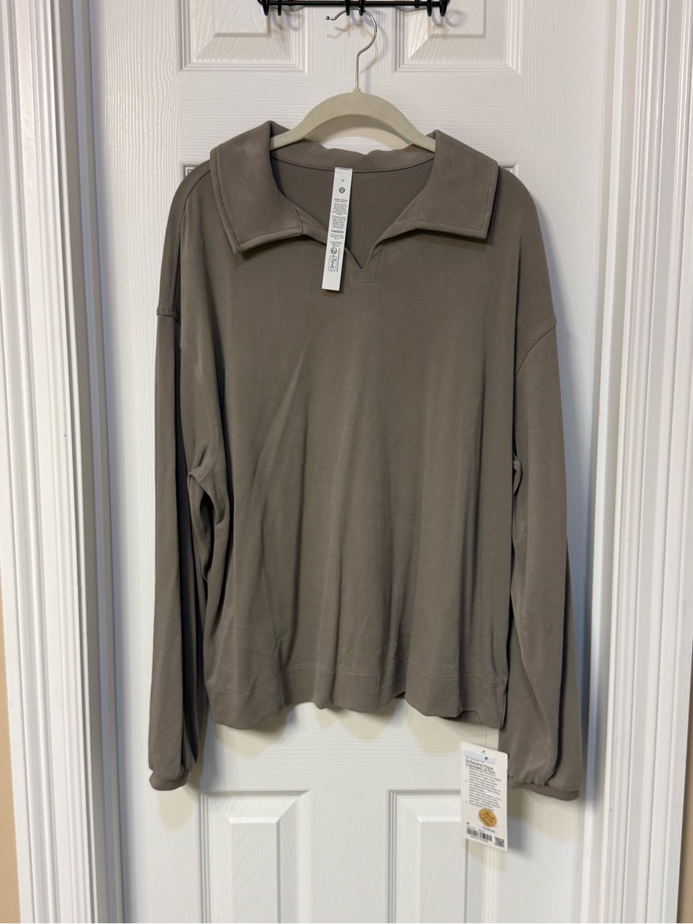 NWT Lululemon Softstreme Pique Oversized Long-Sleeve Polo